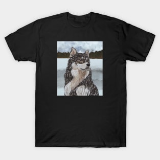 Husky dog portrait T-Shirt